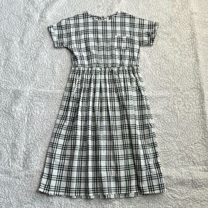 Rylee + Cru White Black Plaid Dress, size Medium